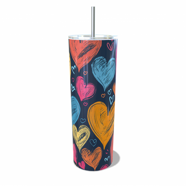 Hearts of love 0.6 L Leak Proof Travel Tumbler