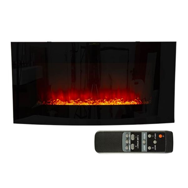 RADIANT RHE7 Indoor Decorative Electric Fireplace, Curved, 1800W