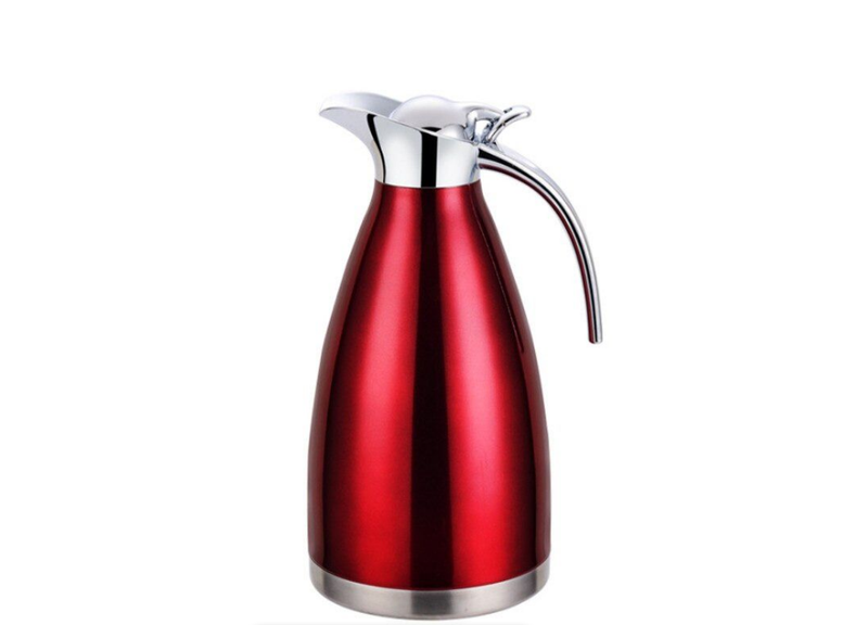 Vacuum Stainless Steel Thermos Flask - Red - 2Litre