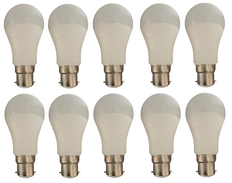 LED B22 7W Bulb With Day Night Sensor - 10 Pack Cool White