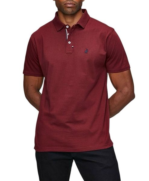 Polo Men's Badge Short Sleeve Golfer - Burgundy