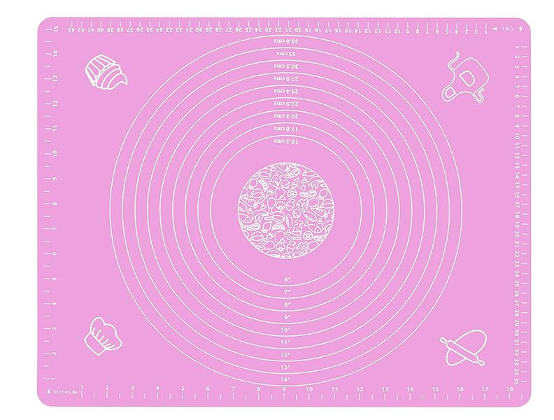 30 x 40cm Silicone Rolling Mat For Fondant, Pastry &amp; Icing - Light Purple