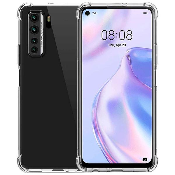 TPU Clear Pouch With 9D Tempered Glass Compatible with Huawei P40 Lite 5G