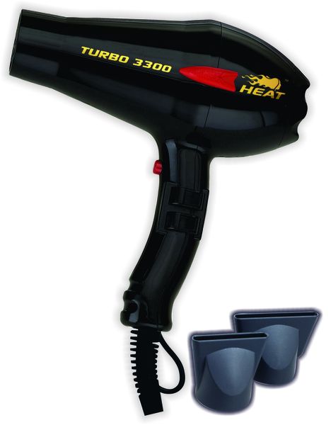 Heat Turbo 3300 Hairdryer - Black