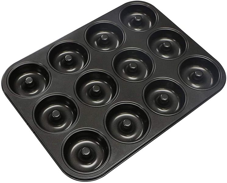 Baking Pan 12cup 35.5x26.5x2.5cm Doughnut Carbon Steel Baker's Basics