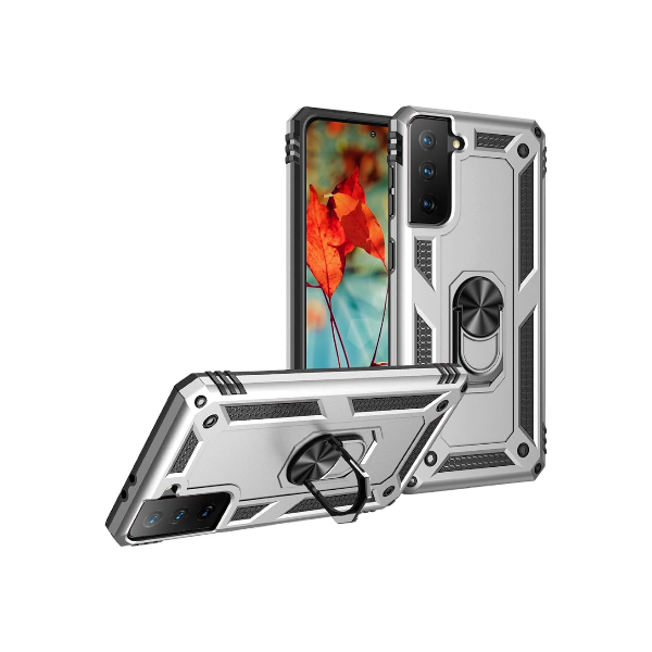 Armor Case for Samsung S21 Fe 5g - Silver &amp; Black