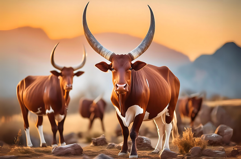 Rooted Cattle/Cow Art - Home Decor Wall Art (095)