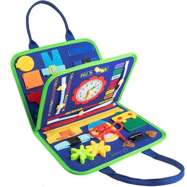 ULNSUE Toddler Montessori Busy Board Busy Book Interactive Educational Toy