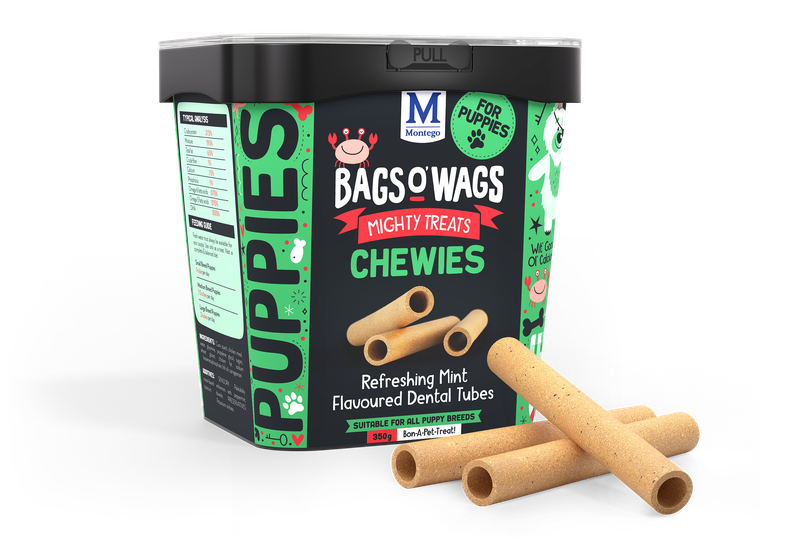 Montego Bags O' Wags - Chewies Dental Tubes Puppy Treats 350 g
