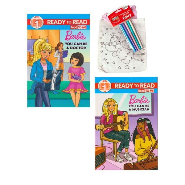 Barbie Level 1 Ready to Read with Easy to Read Font + DIY Bag and Markers