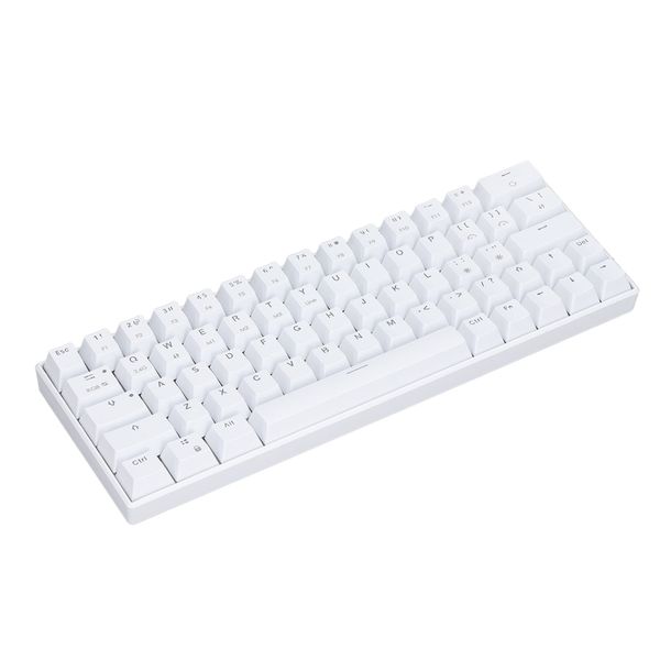 Mechanical Keyboard 64 Keys RGB Wireless 2.4G BT Wired red switch white