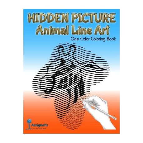 Hidden Picture Animal Line Art: One Color Coloring Book | Buy Online in  South Africa 