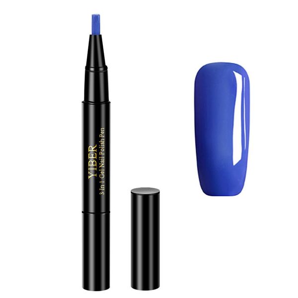 Yiber 3in1 Gel Nail Polish Pen - Blue 12