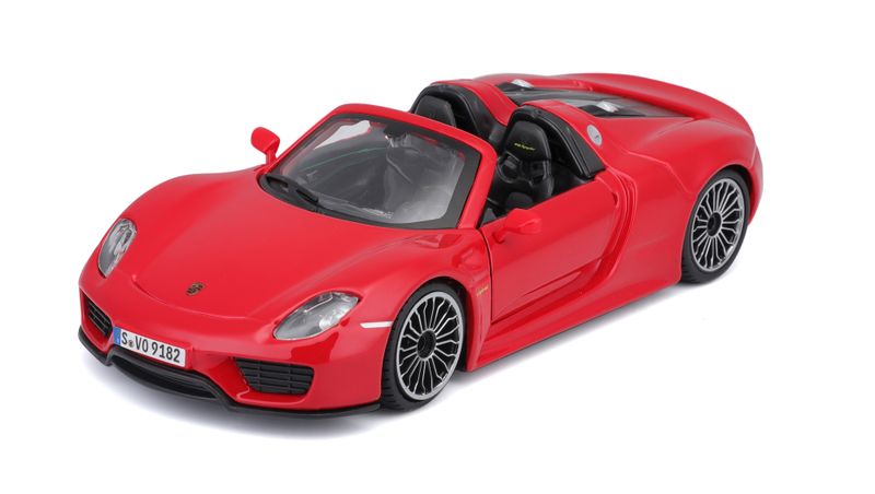 Bburago 1/24 Porsche 918 Spyder (19cm Long) - Red