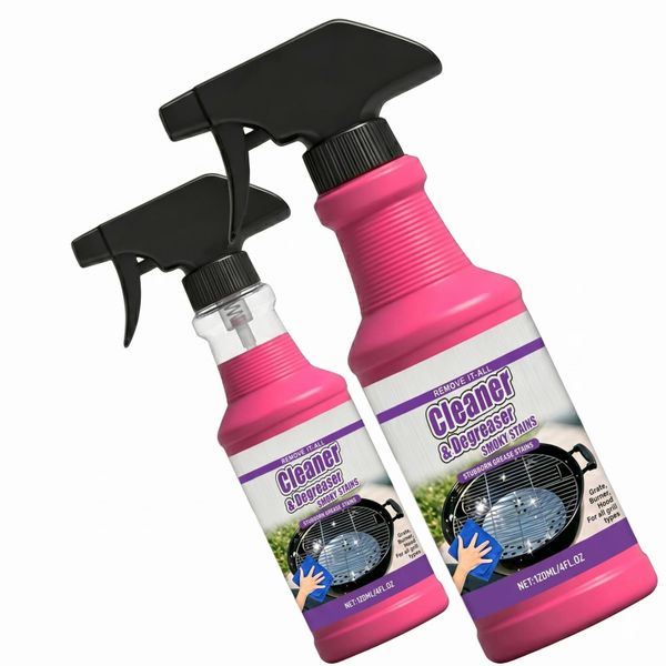 Heavy Duty BBQ Grill Degreaser Cleaner Spray 2 Pack