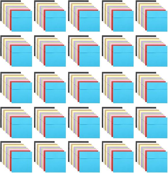 Candy Color Small Kraft Paper Square Blank Greeting Card Envelopes