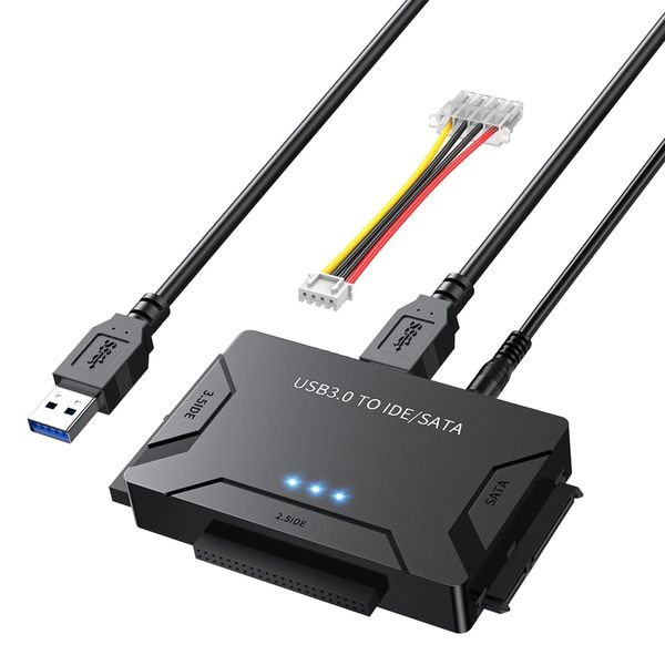USB 3.0 to IDE/SATA Adapter | Universal External Hard Drive Reader