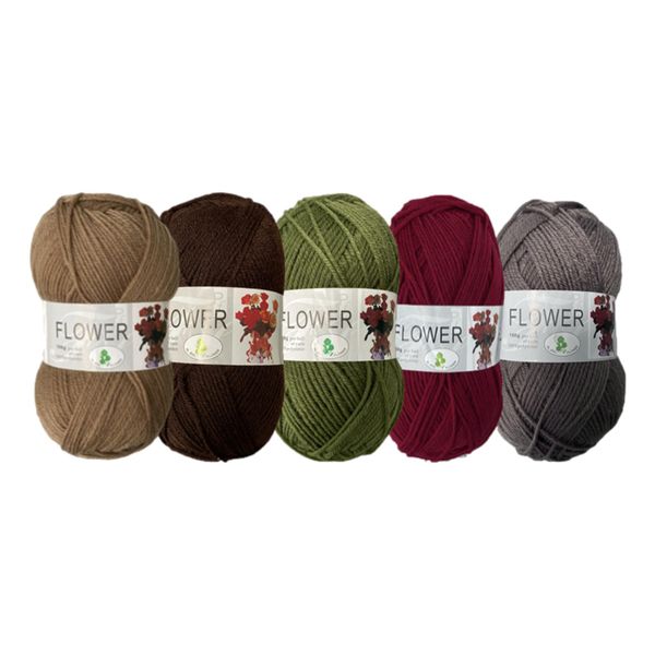 Double Knitting Polyester Yarn 100g (Pack of 5) Various Colours