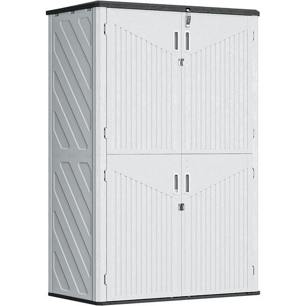 Outdoor Storage Cabinet with Shelving Kit &amp; Floor - 64 cu.ft ( 1.81 m )