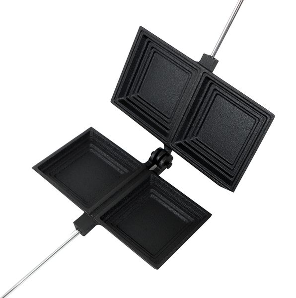 Campground Pre-Seasoned Cast Iron Double Jaffle Maker - 22cm x 17cm