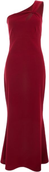 Quiz - Women Dark Red Fishtail Midaxi Dress