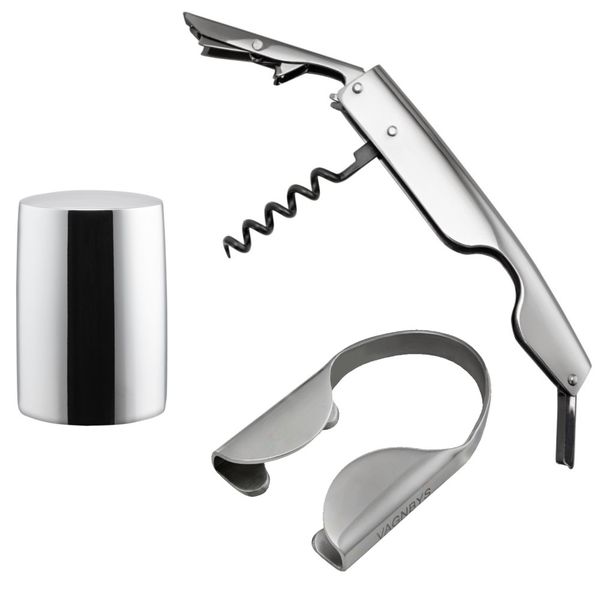 Vagnbys Barware Wine Tool Set: Waiter's Tool, Wine Stopper &amp; Foil Cutter