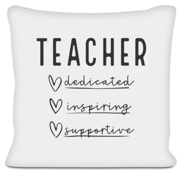 Dedicated Teacher Birthday Christmas Thank You Gift Scatter Cushion