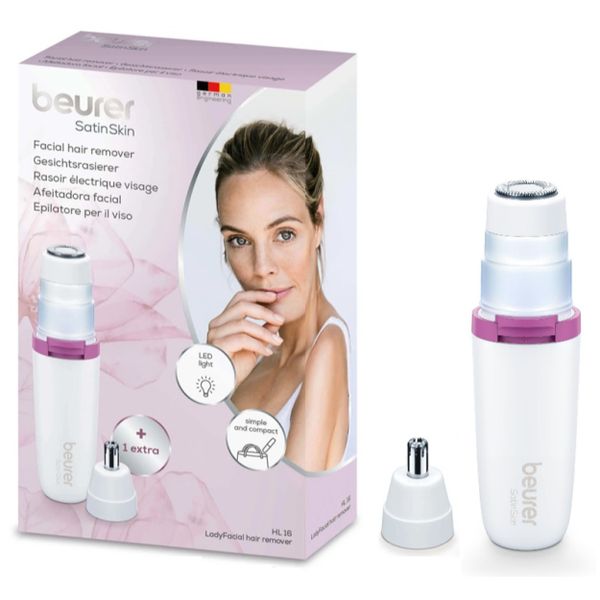 Beurer Facial Hair Remover &amp; Eyebrow Trimmer HL 16 Upper Lip Nose Ear Hair