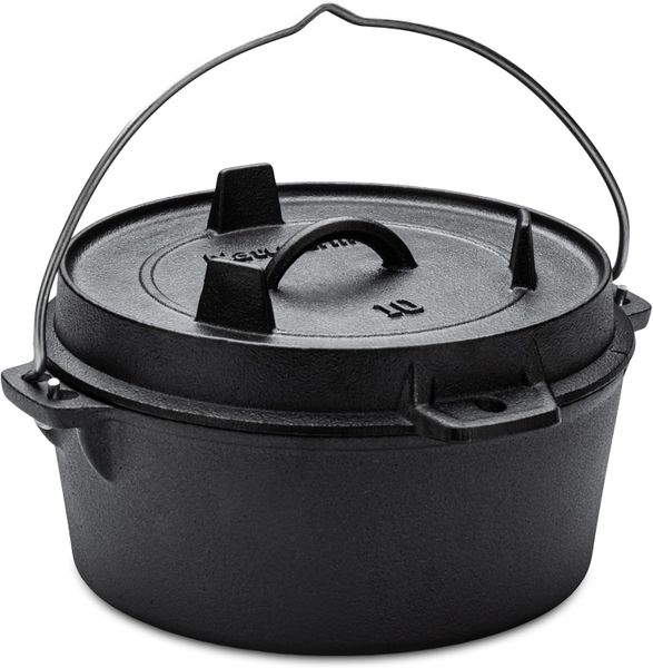 Outdoor Camping Deep Pot For Camping Fireplace Cooking BBQ Baking