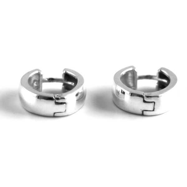 6mm Wide 17mm Silver Huggy Earring