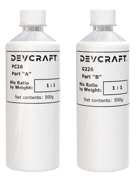 Fast Setting Epoxy Resin and Hardener - 1kg - Ivory Colour