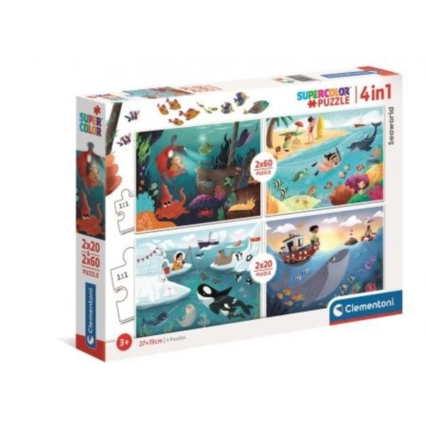 Clementoni 2X20+2X60 Piece Puzzle Seaworld