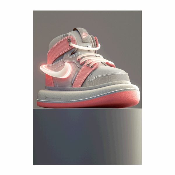 Nike ED7 Grey and Light Red- A1 Poster