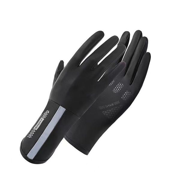 Sunscreen Gloves Anti Slip And UV Resistant, Exposed Finger Ice Silk Gloves