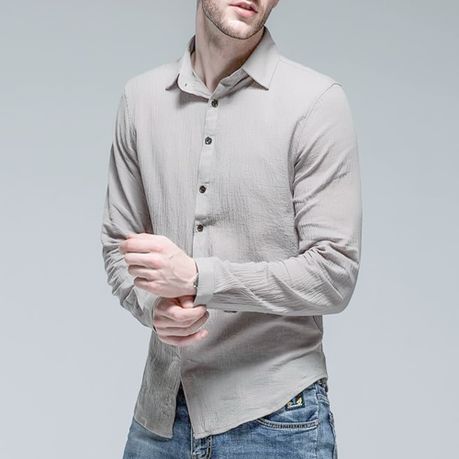 Men s Long Sleeve Cotton Linen Shirt Button Down Casual Shirts Summer Beach Shop Today. Get it Tomorrow takealot