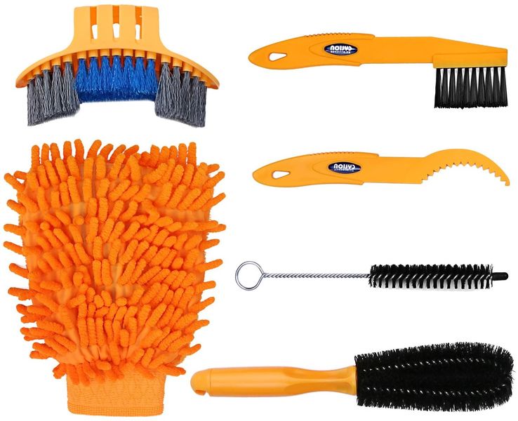 Bike cleaning tool set 6 pieces