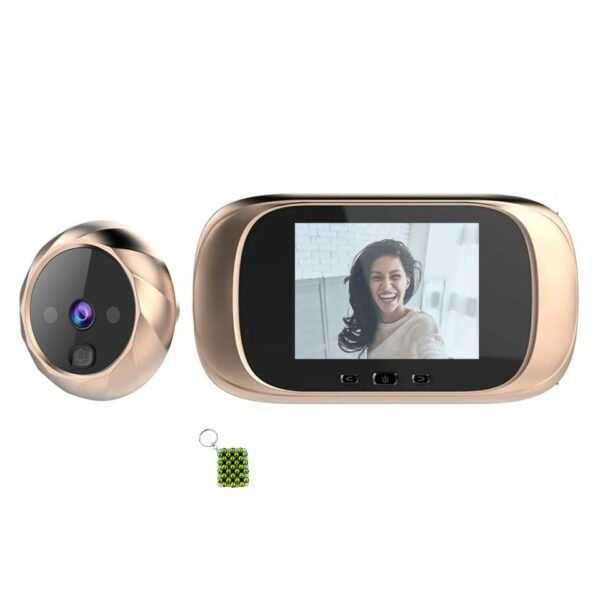 JG190 LCD Color Screen Digital Doorbell Door Eye Camera + Key Chain