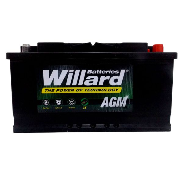 Willard 12V 60Ah Vehicle Car Battery - Size 616 AGM