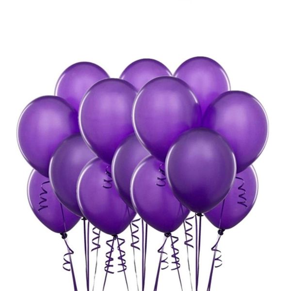 Latex Helium Balloons - Purple (Pack of 50)