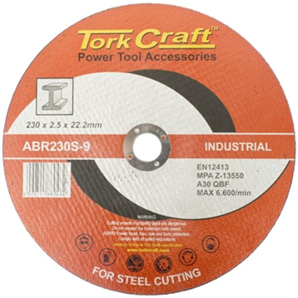 Tork Craft - Cutting Disc - 230mm x 2.5mm x 22.2mm - 8 Pack