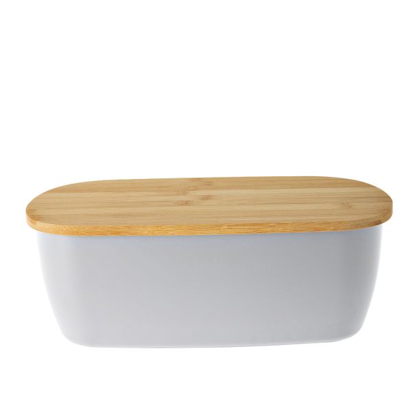 George &amp; Mason - Lita Bamboo Fibre Bread Bin Grey