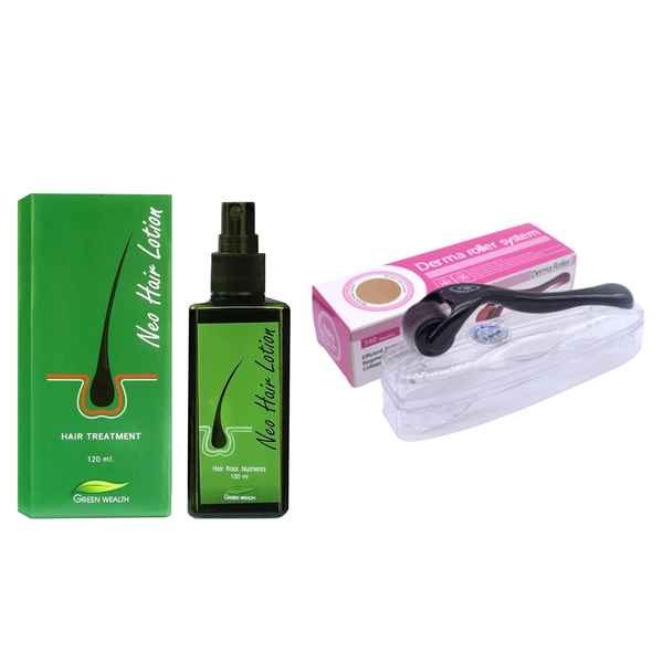 Neo Hair Lotion Hair Root Nutrients Hair Treatment Plus Derma Roller Set