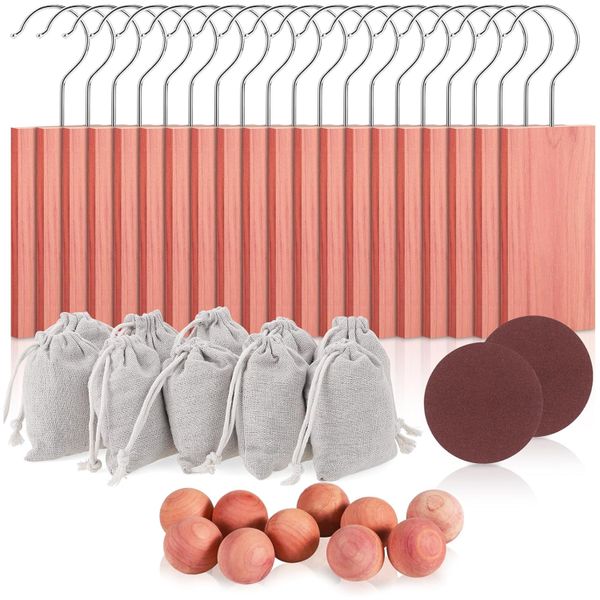 42 Piece Cedar Blocks Sachet Natural Fresh Scented For Clothes Drawer Moths