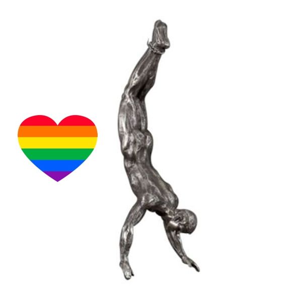 Decor Nordic Por Diving Rock Climbing Ornament - 20x6cm &amp; Heartsticker