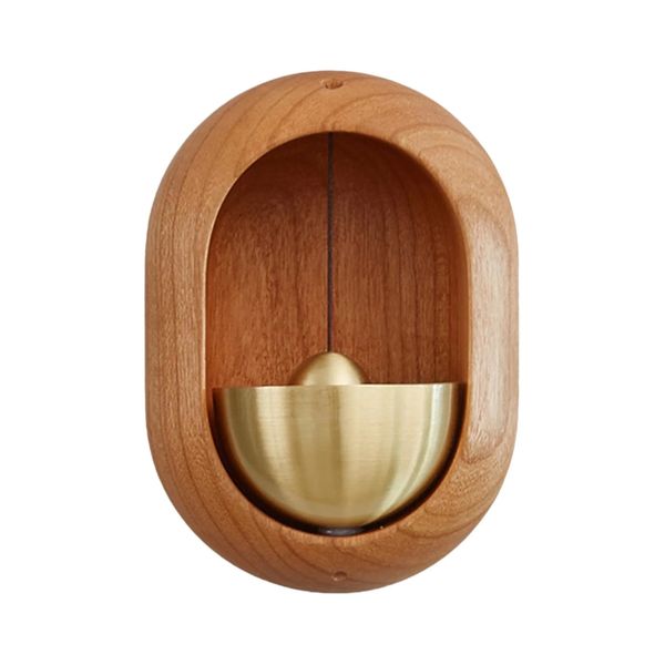 Bell Door-Magnetic Doorbell with Creative Decoration Gift-Beech wood color