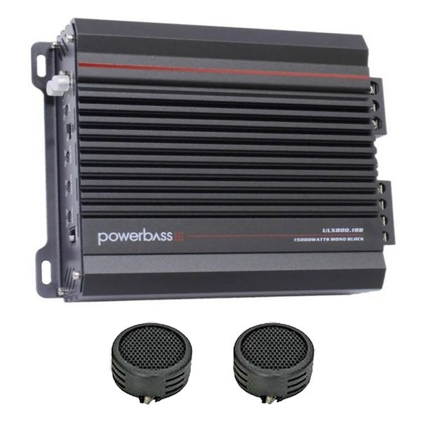 Powerbass ULX800.1DB 15000w Class D Monoblock Amplifier &amp; Evo Tweeters