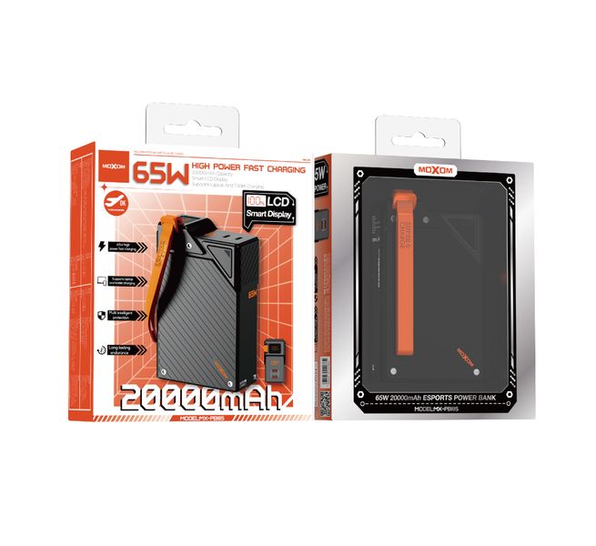 Moxom MX-PB185 Power Bank 65W DUAL PD TYPE C OUTPUT