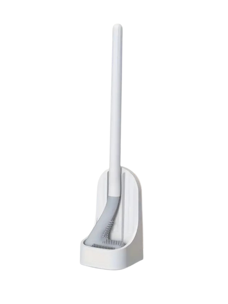 Soft Silicone Toilet Brush with Base-360 Rotation for Effortless Cleaning