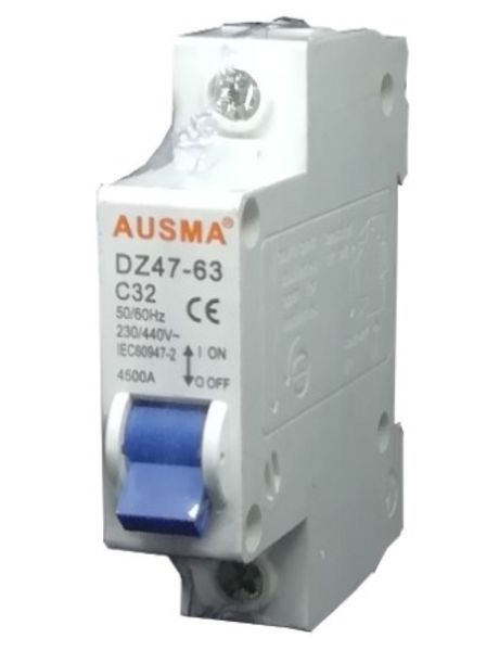 3 x Ausma Din Rail Circuit Breaker 1p 32A