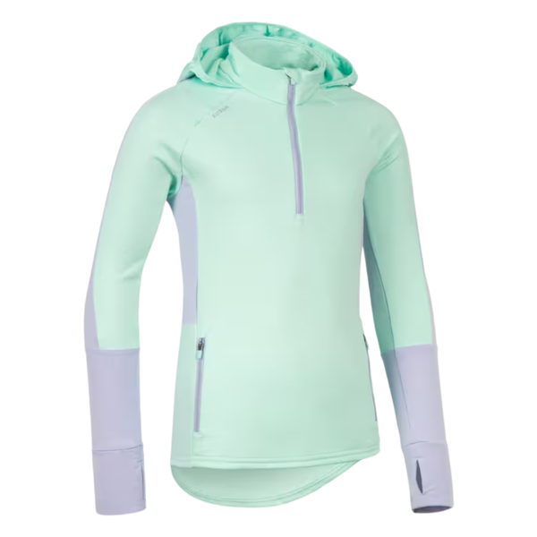 Kiprun Warm Long-Sleeved T-Shirt with Zip for Girls - Kiprun Warm+ 900